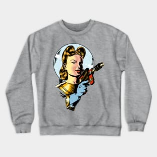 Space Girl (colour version) Crewneck Sweatshirt